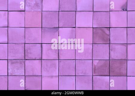 Background with small pastel violet rectangular tiles Stock Photo
