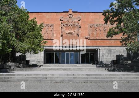 Main entrance  of history museum Erebuni, Yerevan, Armenia Stock Photo