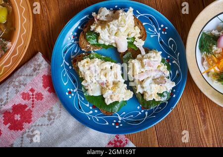 Becarska satrica -  Croatian salad originating from the region of Slavonija and Baranja Stock Photo