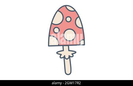 Amanita muscaria mushroom icon. Cartoon illustration of toadstool vector isolated for web design Stock Vector