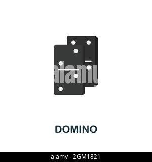 Domino icon. Flat sign element from table games collection. Creative Domino icon for web design, templates, infographics and more Stock Vector