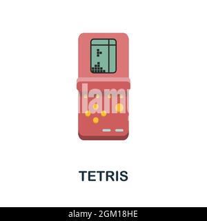 Tetris icon. Flat sign element from table games collection. Creative Tetris icon for web design, templates, infographics and more Stock Vector