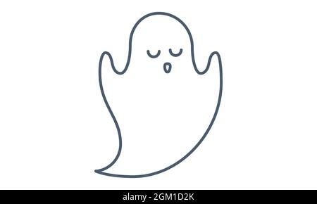 Halloween ghost boo icon vector illustration. Stock Vector