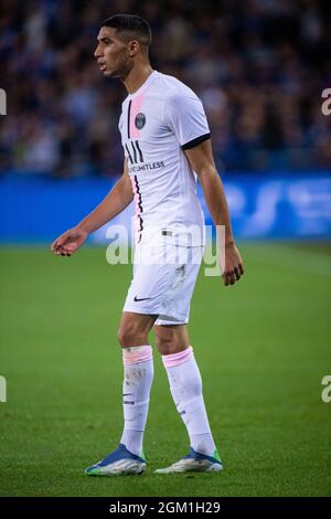 Hakimi's Worn and Unwashed Shirt, Club Brugge-PSG 2021