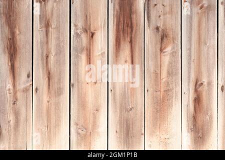 Vertical light brown wooden planks background Stock Photo