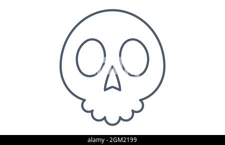 Skull icon halloween and horror bones vector image Stock Vector