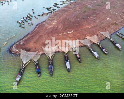 Nice Ben Nom fishing village in Dong Nai province southern Vietnam Stock Photo