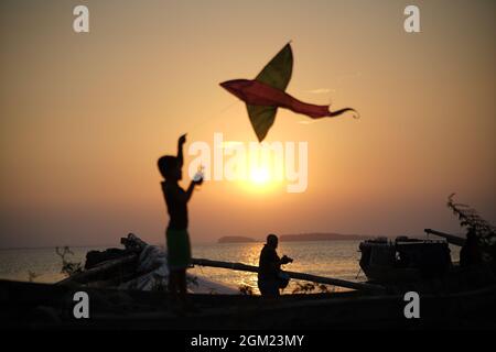 Nice Ben Nom fishing village in Dong Nai province southern Vietnam Stock Photo