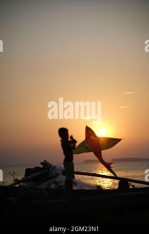 Nice Ben Nom fishing village in Dong Nai province southern Vietnam Stock Photo