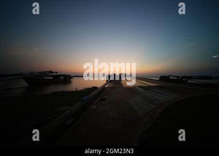 Nice Ben Nom fishing village in Dong Nai province southern Vietnam Stock Photo