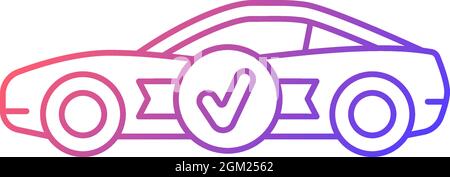 Top quality car gradient linear vector icon Stock Vector