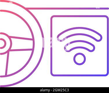 Built in wifi hotspot gradient linear vector icon Stock Vector