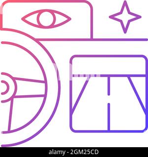 Built in night vision gradient linear vector icon Stock Vector
