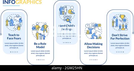 Raising baby tips vector infographic template Stock Vector