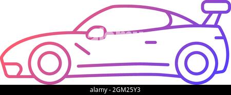 Customized sports car gradient linear vector icon Stock Vector