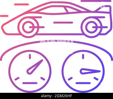 Top speed gradient linear vector icon Stock Vector