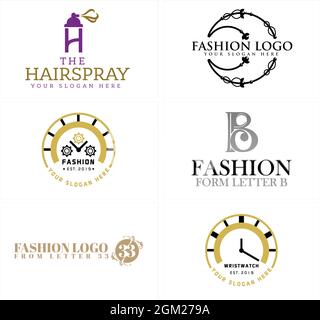 Beauty fashion retail store logo design Stock Vector