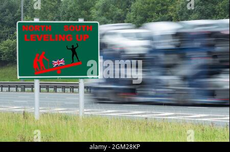 North South divide, levelling up... concept. UK Stock Photo