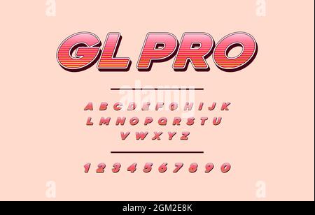 Sport style universal font. Fast speed, futuristic, technology, future alphabet. Letters and numbers for military, industrial, electric car racing log Stock Vector