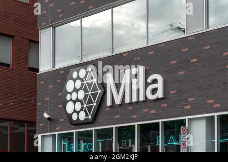 Montreal, QC, Canada - September 6, 2021: Mila head office building in Montreal, QC, Canada. Stock Photo
