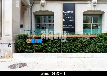 Toronto, Canada-August 25, 2021: The sign of Princess Margaret (PM) Cancer Centre in Toronto. Stock Photo