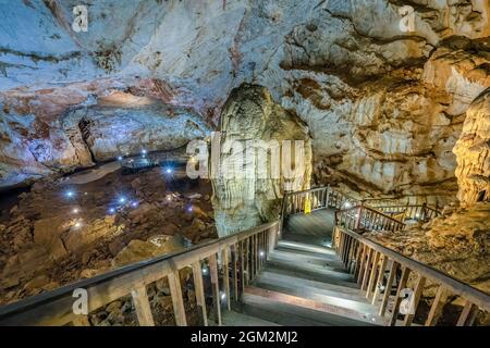 Thien Duong cave area, Phong Nha, Quang Bình, Vietnam. The famous cave Stock Photo