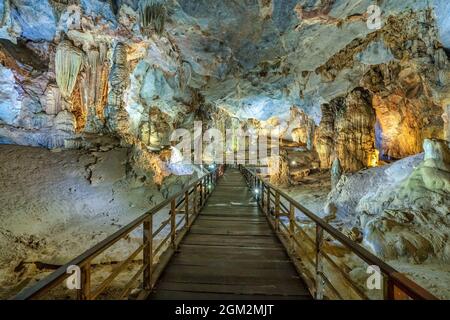 Thien Duong cave area, Phong Nha, Quang Bình, Vietnam. The famous cave Stock Photo