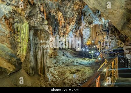 Thien Duong cave area, Phong Nha, Quang Bình, Vietnam. The famous cave Stock Photo