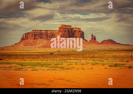 Scenic landscape at the Monument Valley, USA Stock Photo