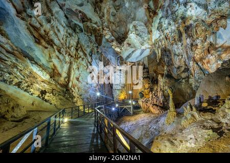 Thien Duong cave area, Phong Nha, Quang Bình, Vietnam. The famous cave Stock Photo