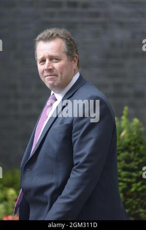 Mark Spencer MP - Parliamentary Secretary to the Treasury (Chief Whip) in Downing Street during a cabinet reshuffle, 15th Sept 2021, in which he kept Stock Photo