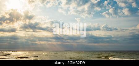 The sky over the Baltic Sea before sunset Stock Photo