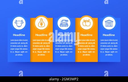farming and agriculture infographics, banner Stock Vector