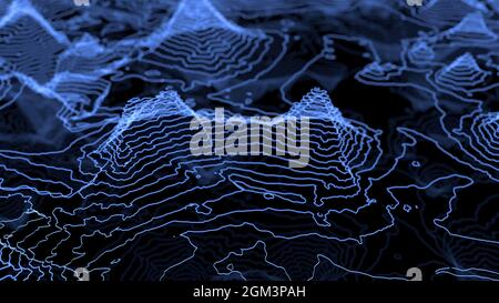 topographic contour map abstract tech wavy motion graphic design. Geometric  pattern 4k background Stock Photo - Alamy