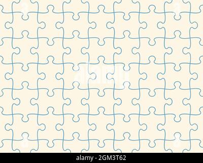 Seamless pattern of completed puzzle pieces grid Stock Vector