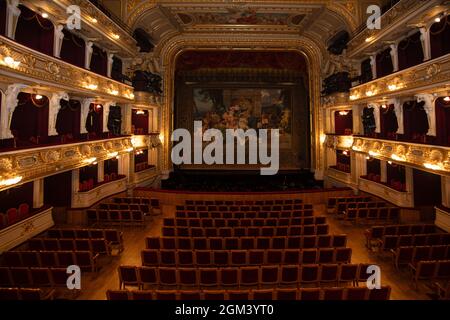 Lviv, Ukraine - September 16, 2021: Lviv opera house interior Stock Photo