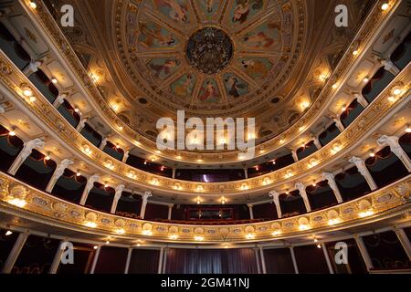 Lviv, Ukraine - September 16, 2021: Lviv opera house interior Stock Photo