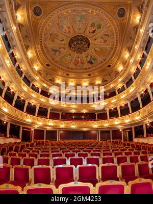 Lviv, Ukraine - September 16, 2021: Lviv opera house interior Stock Photo