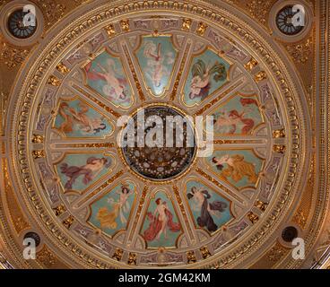 Lviv, Ukraine - September 16, 2021: Lviv opera house interior Stock Photo