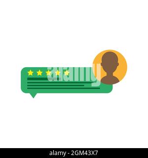 Review star vector icon illustration concept symbol. Rating evaluation review star feedback business customer quality. Online review star satisfaction Stock Vector