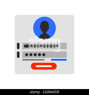 Login user vector illustration password sign web page design icon. Internet interface with login user access authentication registration login user. S Stock Vector