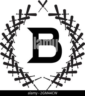 LETTER B LOGO DESIGN WITH LINE ART FOR ILLUSTRATION USE Stock Vector