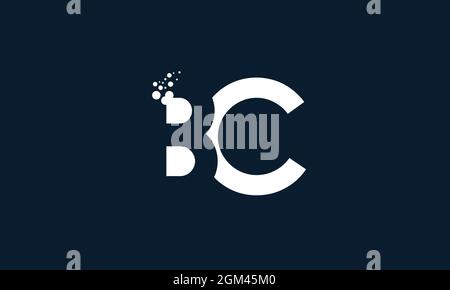 letter b and c logo with overlapping effect for illustration use Stock Vector