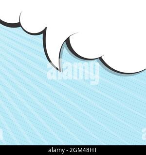 pop art-style speech bubble. Background for the text in the style of comics. Flat design Stock Vector