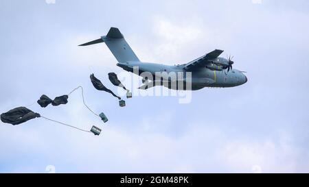 ZM401 RAF Royal Air Force Airbus A400M Atlas military cargo plane on a ...