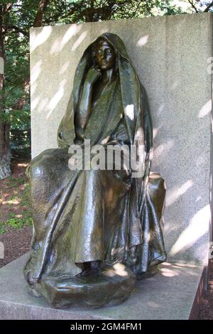 USA, New Hampshire, Saint Gaudens National Historical Park, House, gardens, sculpture, sculptor,  Adams Memorial, Stock Photo