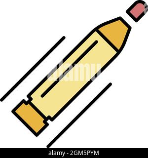 Welder piece icon. Outline welder piece vector icon color flat isolated on white Stock Vector