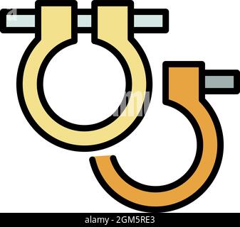 Scaffold connection icon. Outline illustration of scaffold connection vector icon color flat isolated on white Stock Vector