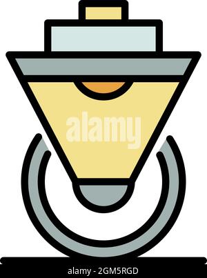 Scaffold wheel platform icon. Outline illustration of scaffold wheel platform vector icon color flat isolated on white Stock Vector