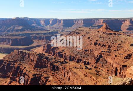 Colorado River valley from Dead Horse Point State Park, Utah Stock Photo